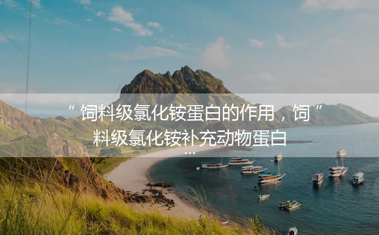 飼料級(jí)氯化銨蛋白的作用，飼料級(jí)氯化銨補(bǔ)充動(dòng)物蛋白